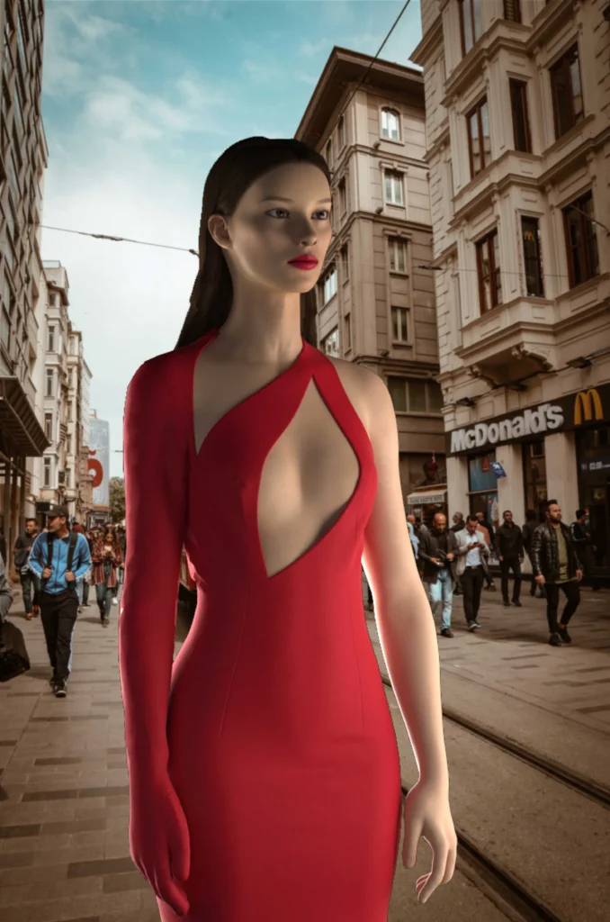 Nina Dobrev - One shoulder Cutout Dress